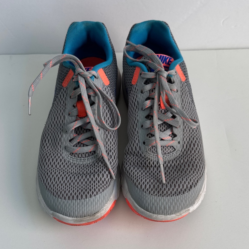 Nike Gray with Blue & Orange Sneakers